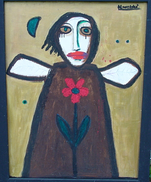 Engel mit der roten Blume